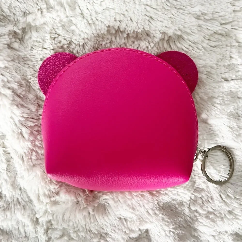Disney Pink Faux Leather Strawberry Lotso Toy Story Keychain Bag